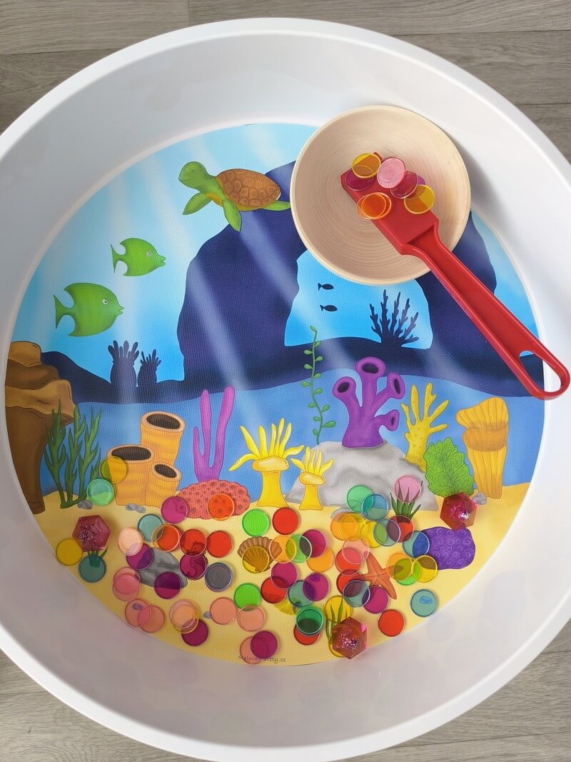 Mořské dno – Podložka do Play Tray