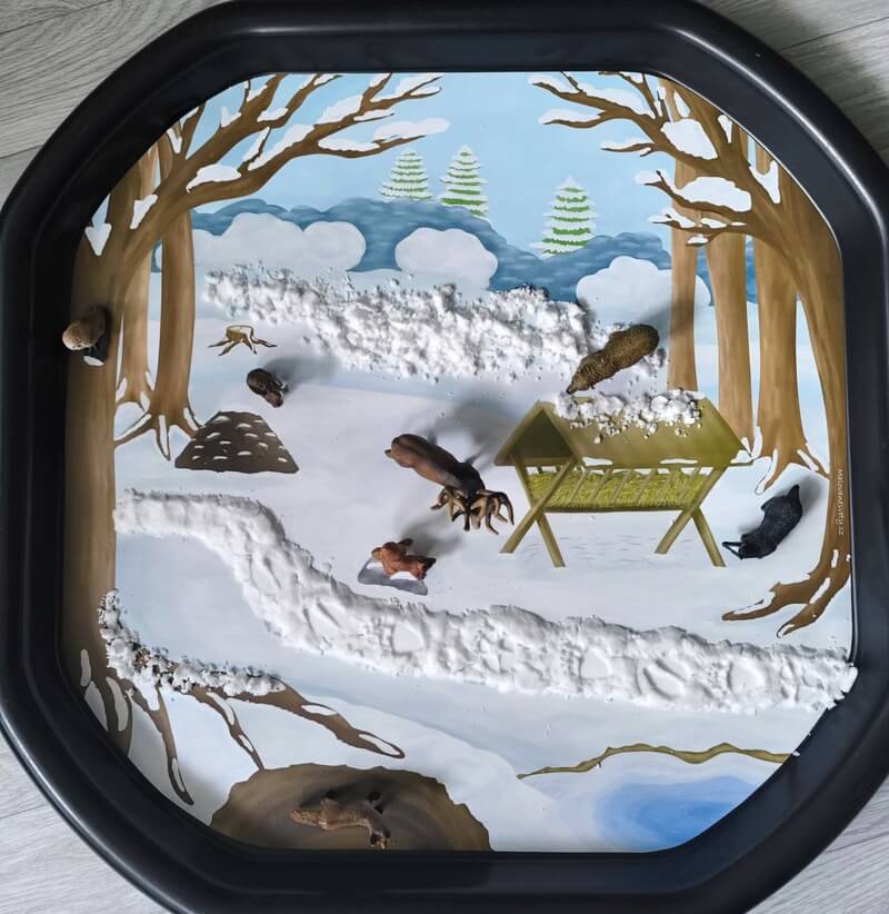 Zimní les – Podložka do Tuff Tray MINI/MAXI