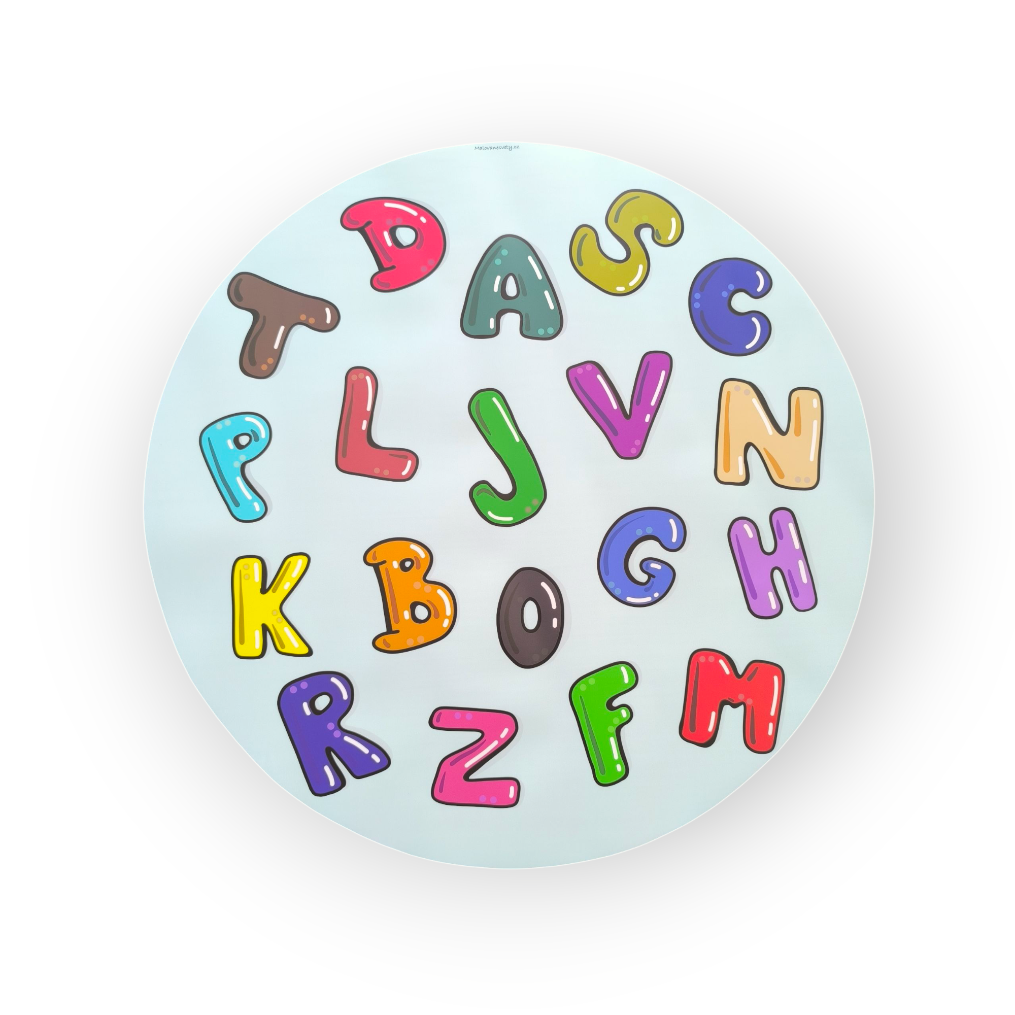 Písmena - Podložka na světelný stůl KULATÝ