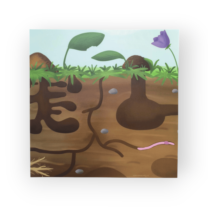 Pod zemí - Podložka na světelný stůl KOSTKA